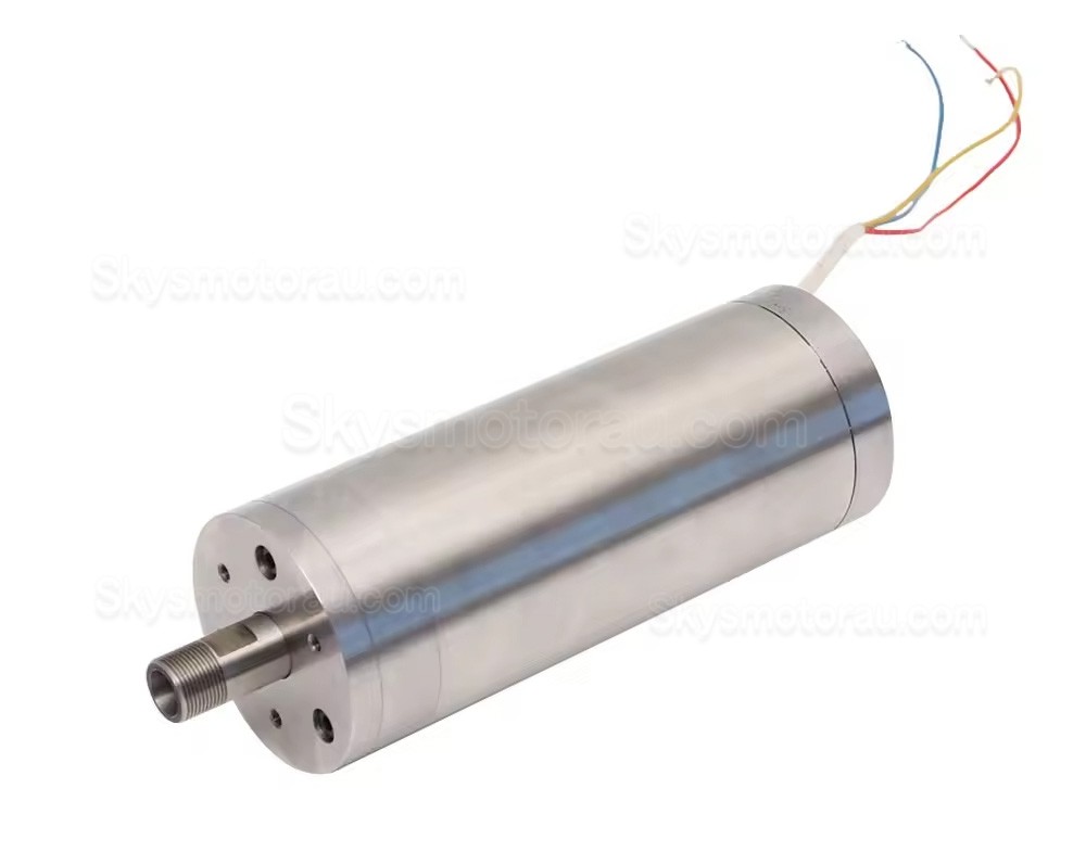 0.3kW Water Cooled Spindle Motor JGD-48-0.3k ER8 Collet 75V 0.04Nm 60000RPM